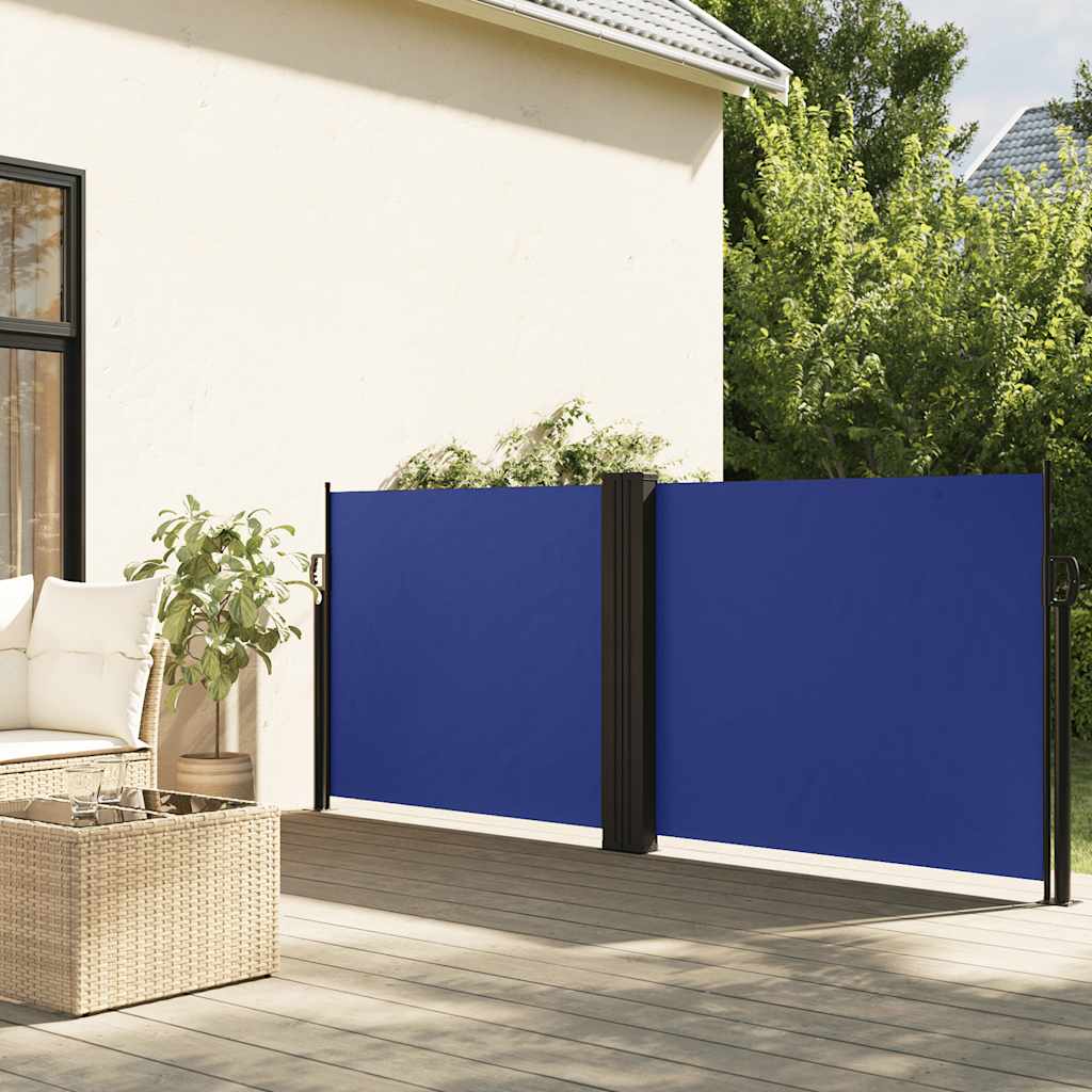 Vidaxx ausziehbarer Windschutz 120x1200 cm blau