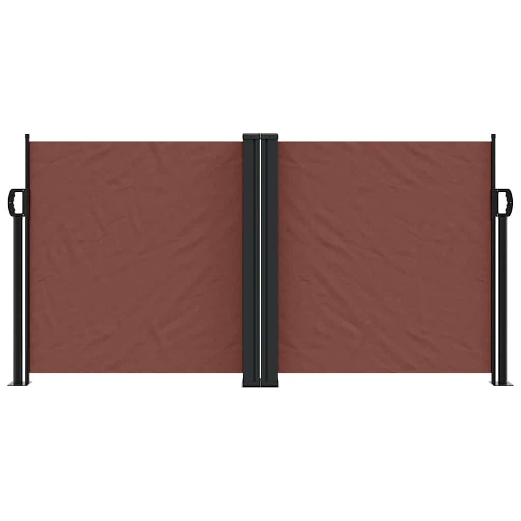Vidaxx ausziehbarer Windschutz 120x1200 cm braun