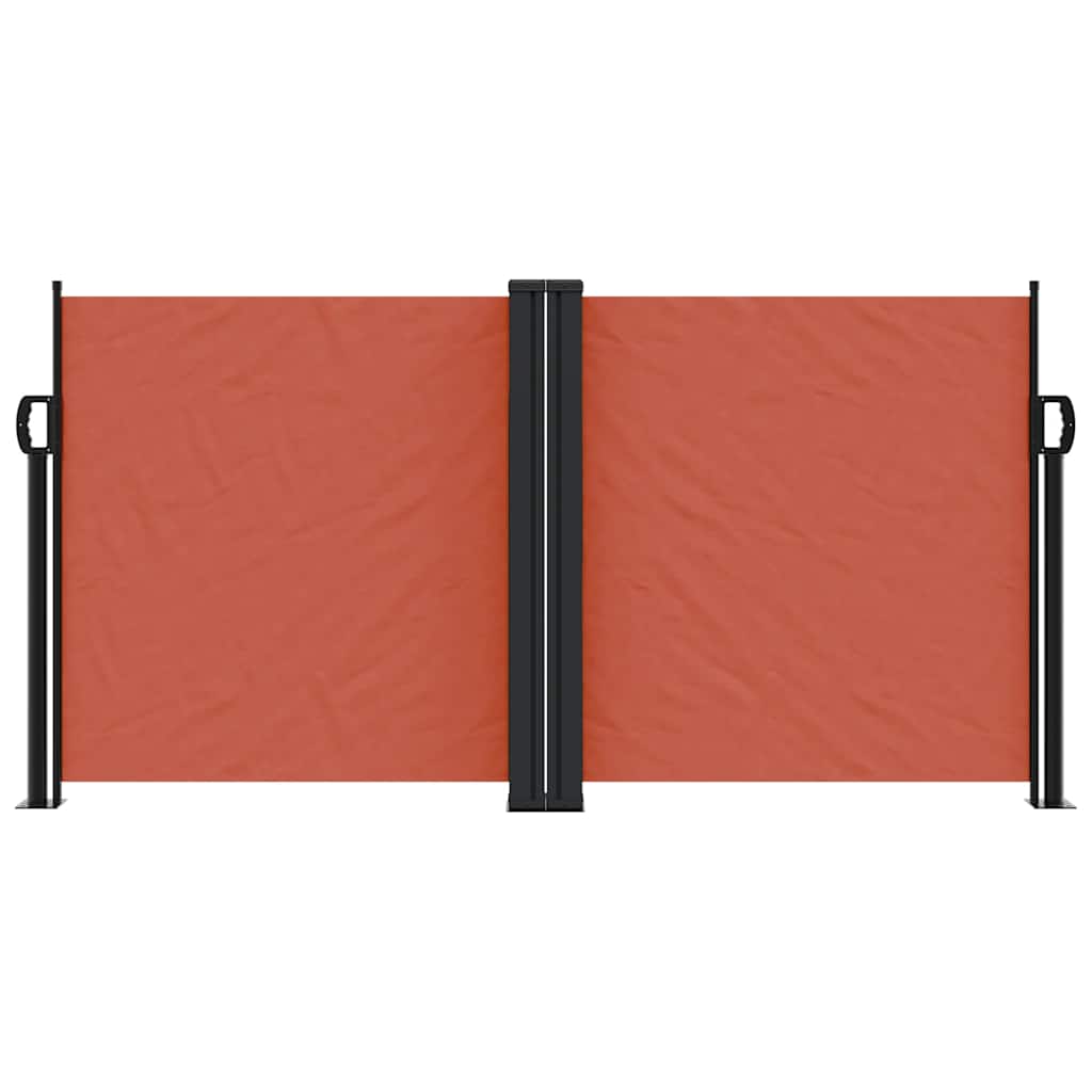 Vidaxx ausziehbarer Windschutz 120x1200 cm terrakottafarben