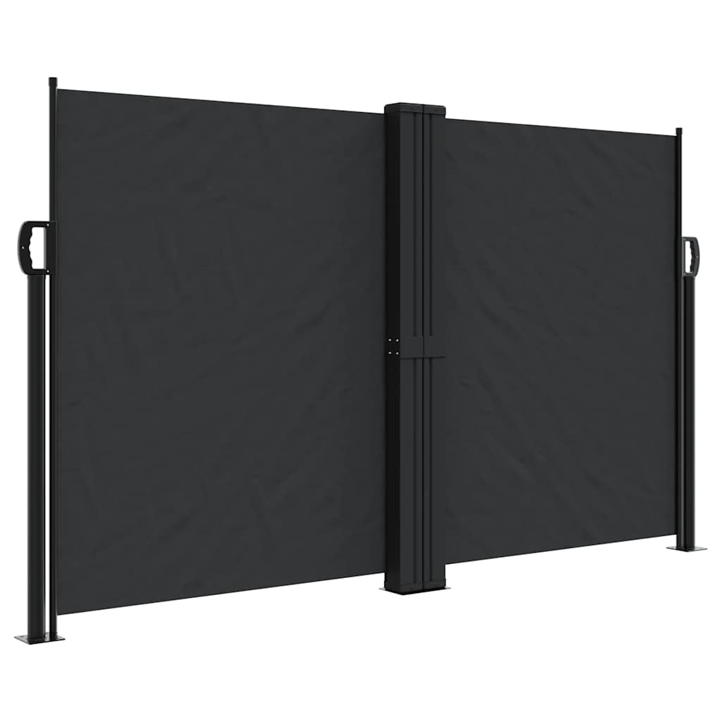 Vidaxx ausziehbarer Windschutz 140x1200 cm schwarz