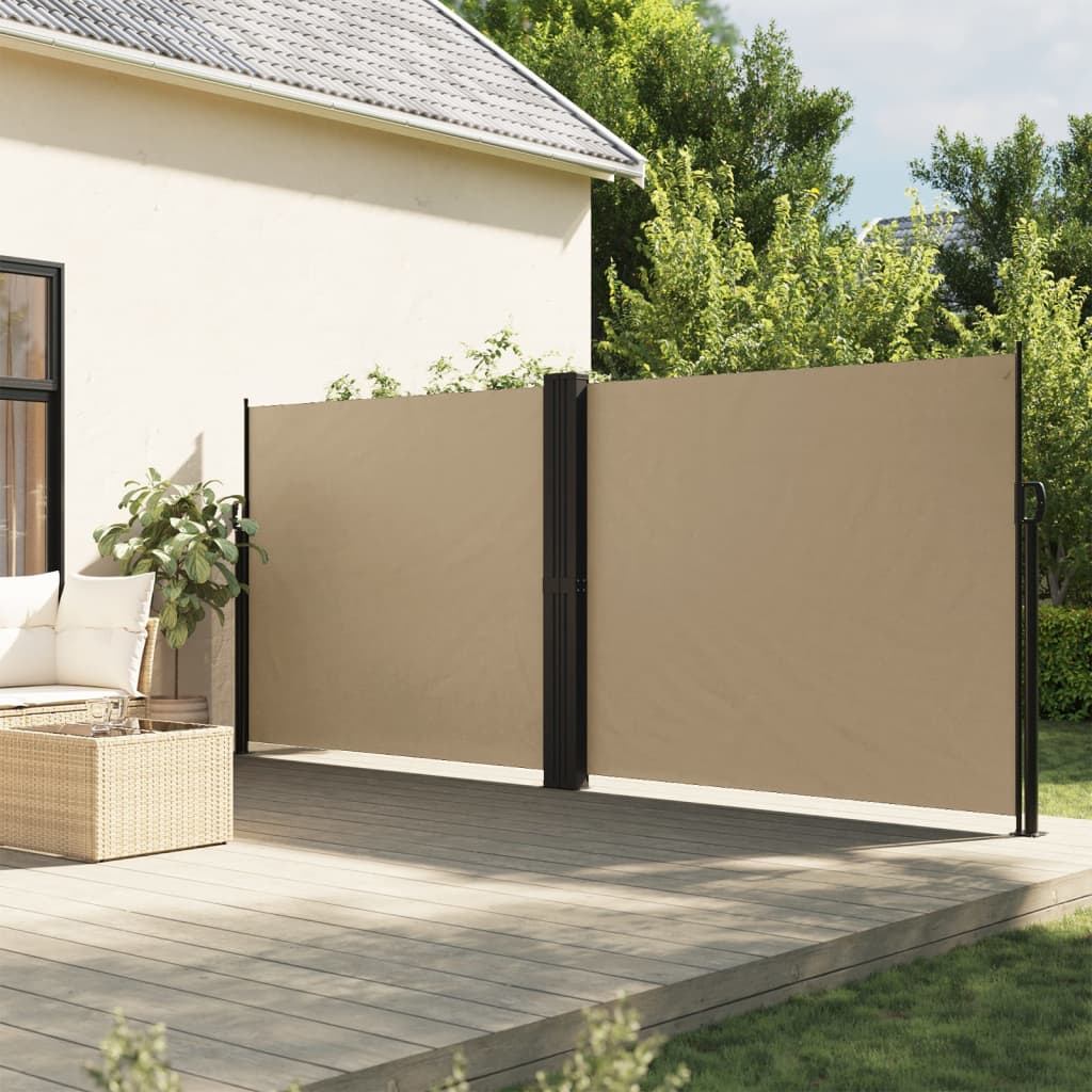Vidaxx ausziehbarer Windschutz 180x1200 cm beige