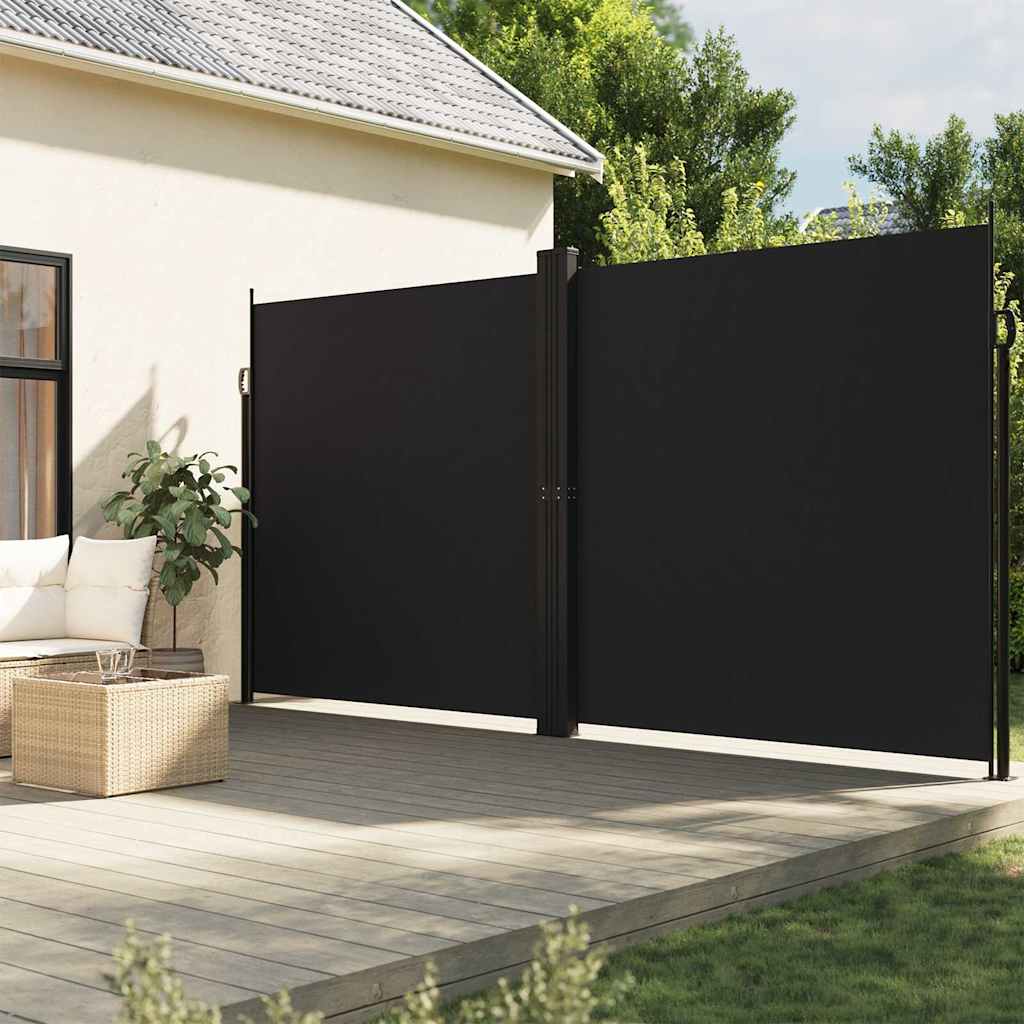 Vidaxx ausziehbarer Gartenschirm 200x1200 cm schwarz
