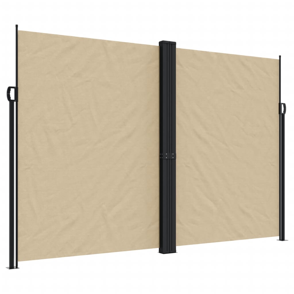 Vidaxx ausziehbarer Windschutz 220x1200 cm beige