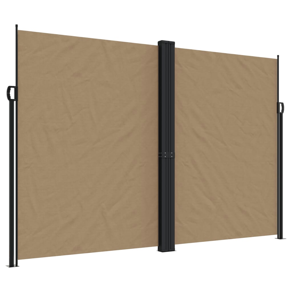 Vidaxx ausziehbarer Windschutz 220x1200 cm Taupe