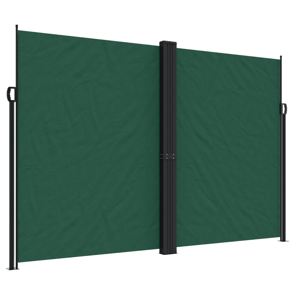 Vidaxx ausziehbarer Windschutz 220x1200 cm dunkelgrün