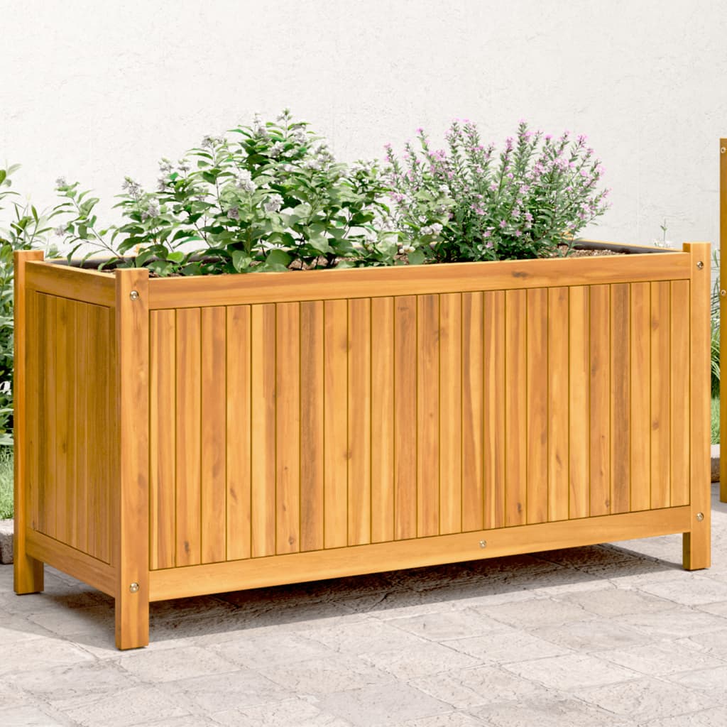 Vidaxx Pflanzgefäß mit Futter 99,5x38x50 cm aus massivem Akazienholz