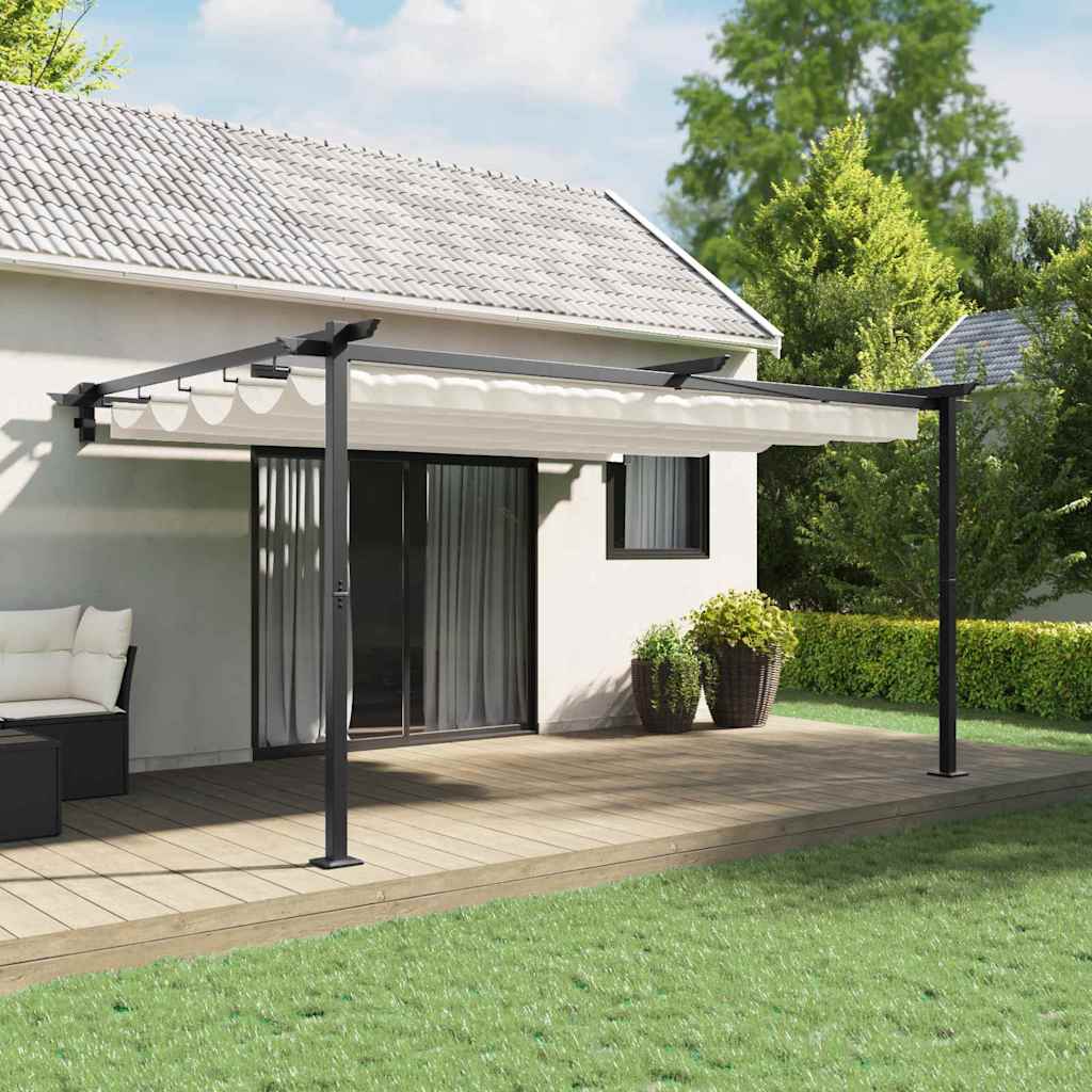 Vidaxl prieel crème 400 x 300 x 200 cm polyester