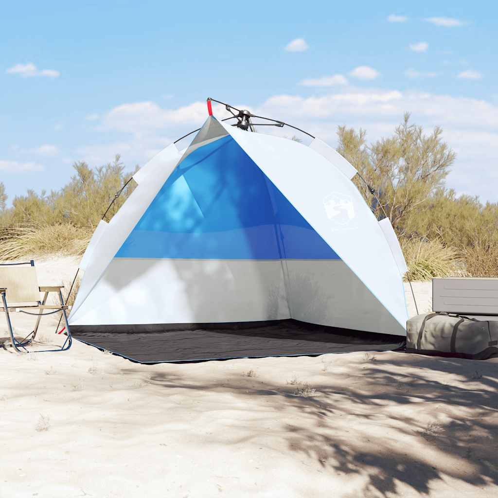 VidaXL Strandzelt wasserdicht Schnellverschluss azurblau