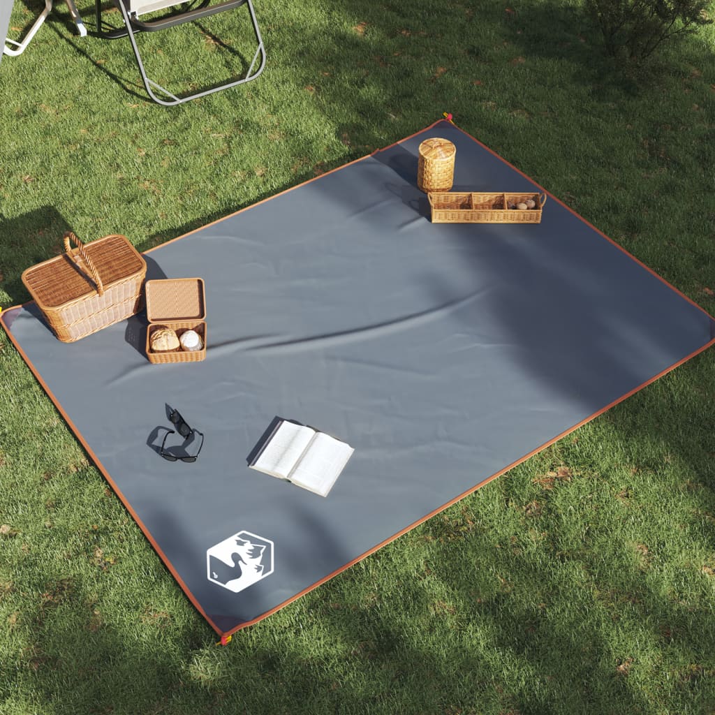 Vidaxx Picknickdecke mit Klammern 205x155 cm grau und orange