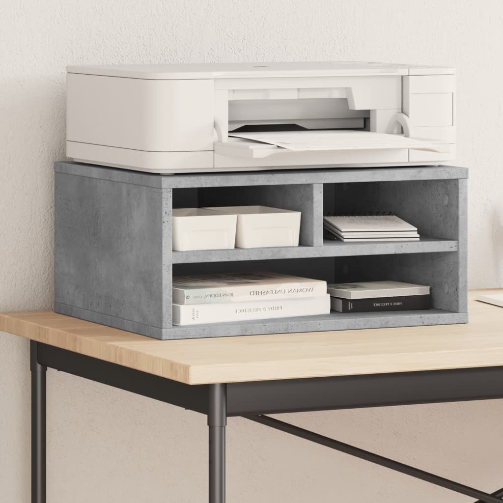 Vidaxxl-Druckerschrank 49 x 40 x 22,5 cm, Holzwerkstoff, Betongrau
