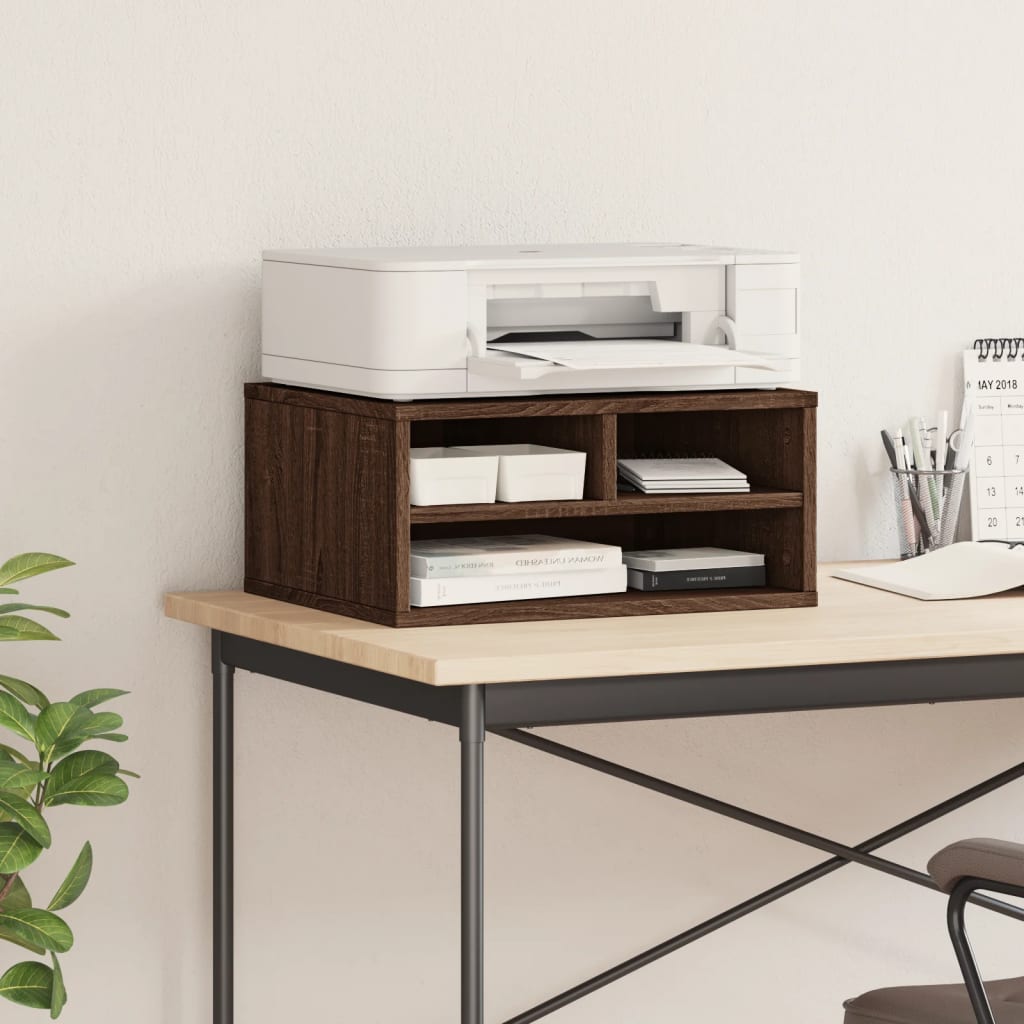 Vidaxxl-Druckerschrank 49 x 40 x 22,5 cm, fertiges Holz, braune Eiche