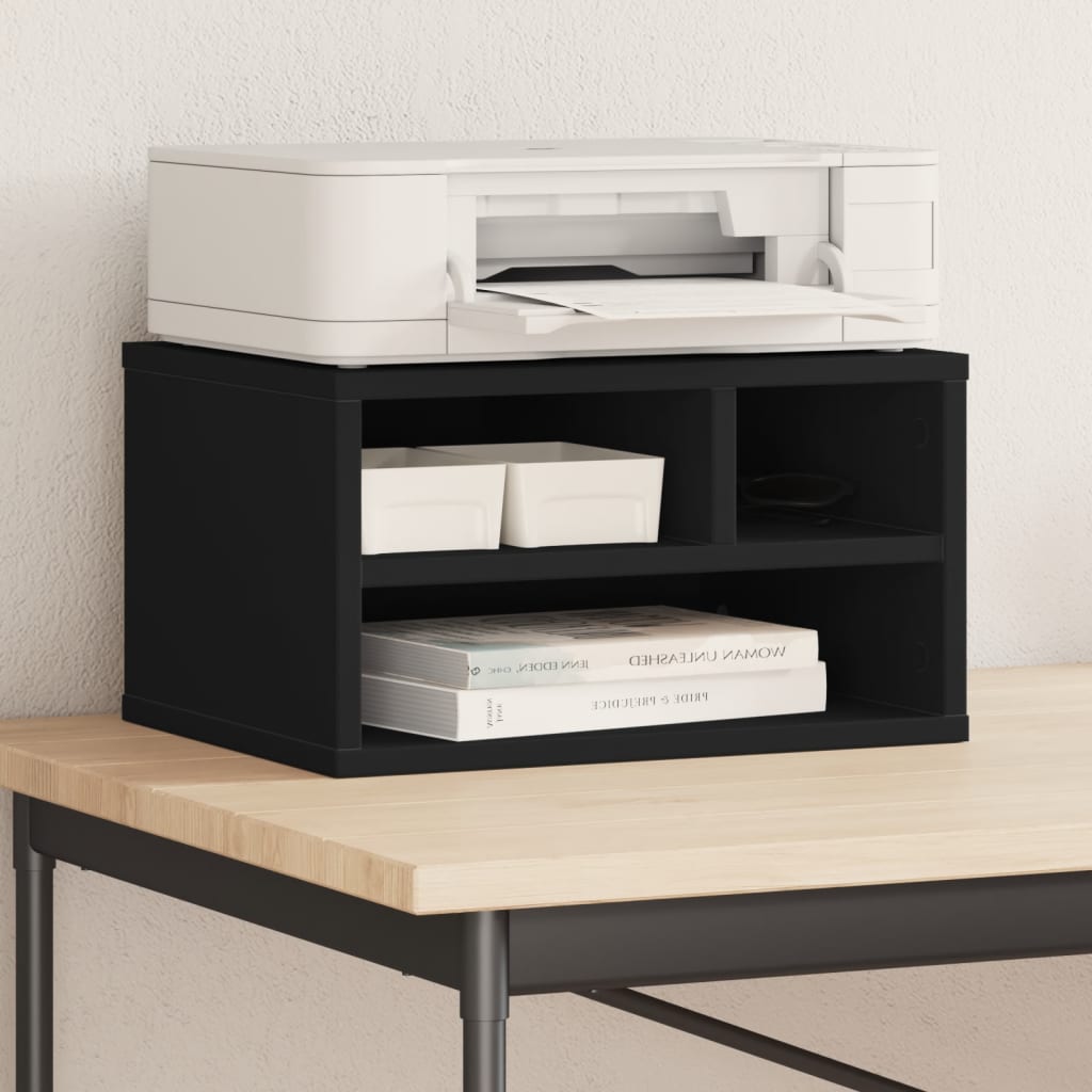 VidaXL Druckerschrank 40x32x22,5 cm, lackiertes Holz schwarz