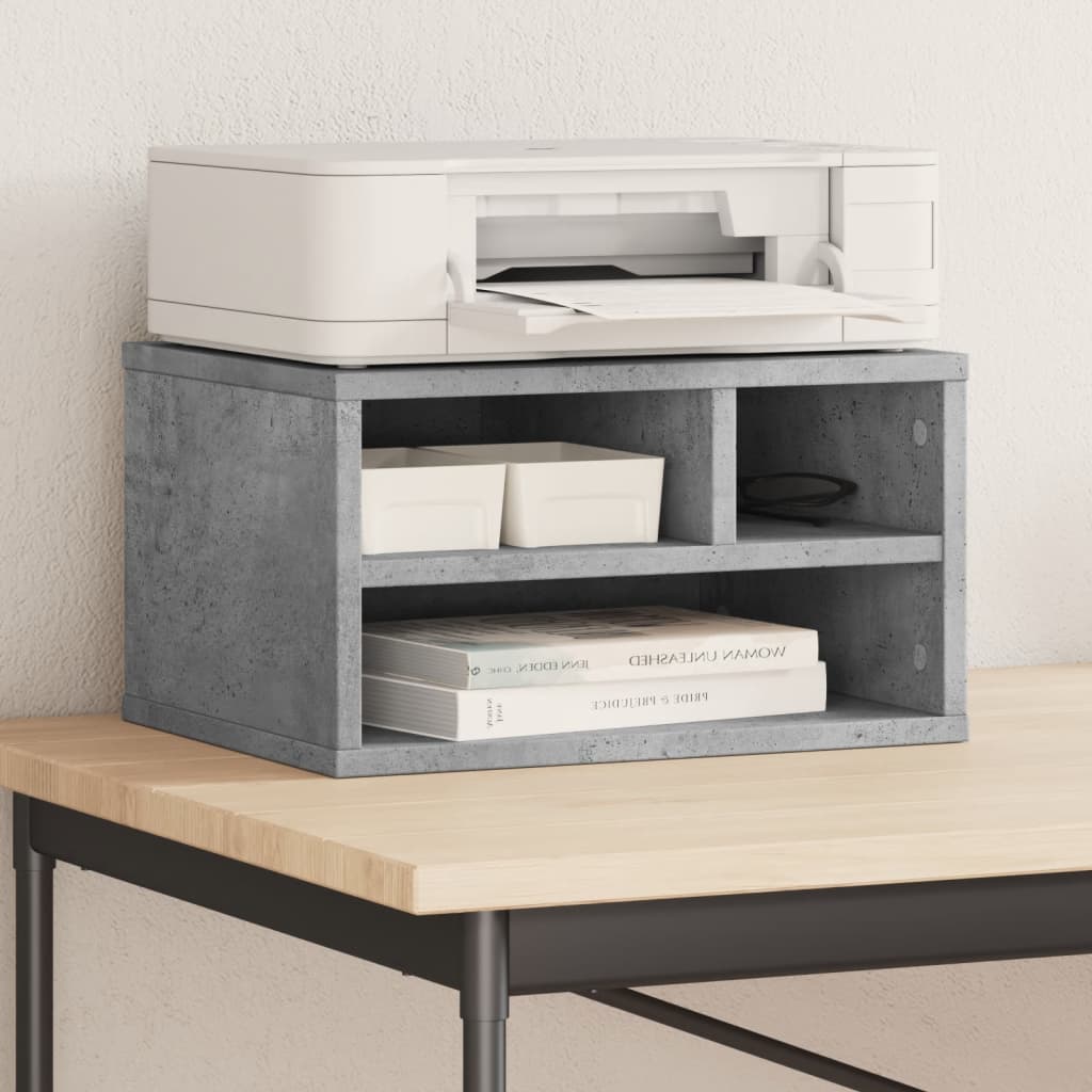 Vidaxxl Druckerschrank 40x32x22,5 cm Holzwerkstoff betongrau