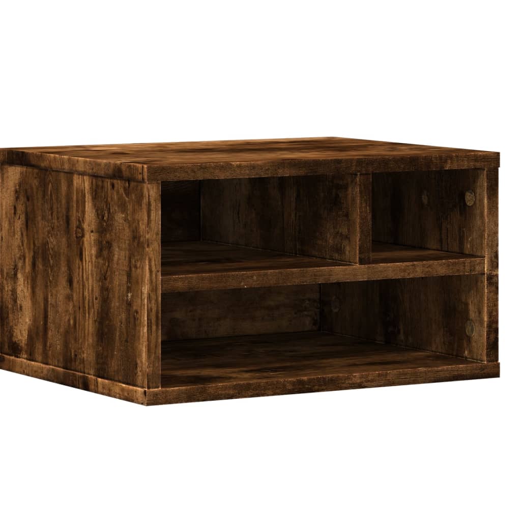 VidaXL Druckerschrank 40x32x22,5 cm verarbeitetes Holz, geräucherte Eiche
