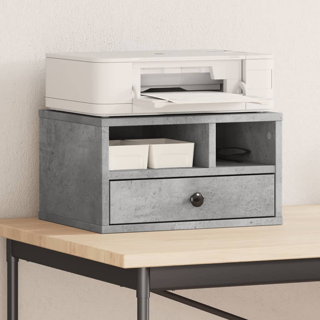 Vidaxxl Druckerschrank 40x32x22,5 cm Holzwerkstoff betongrau