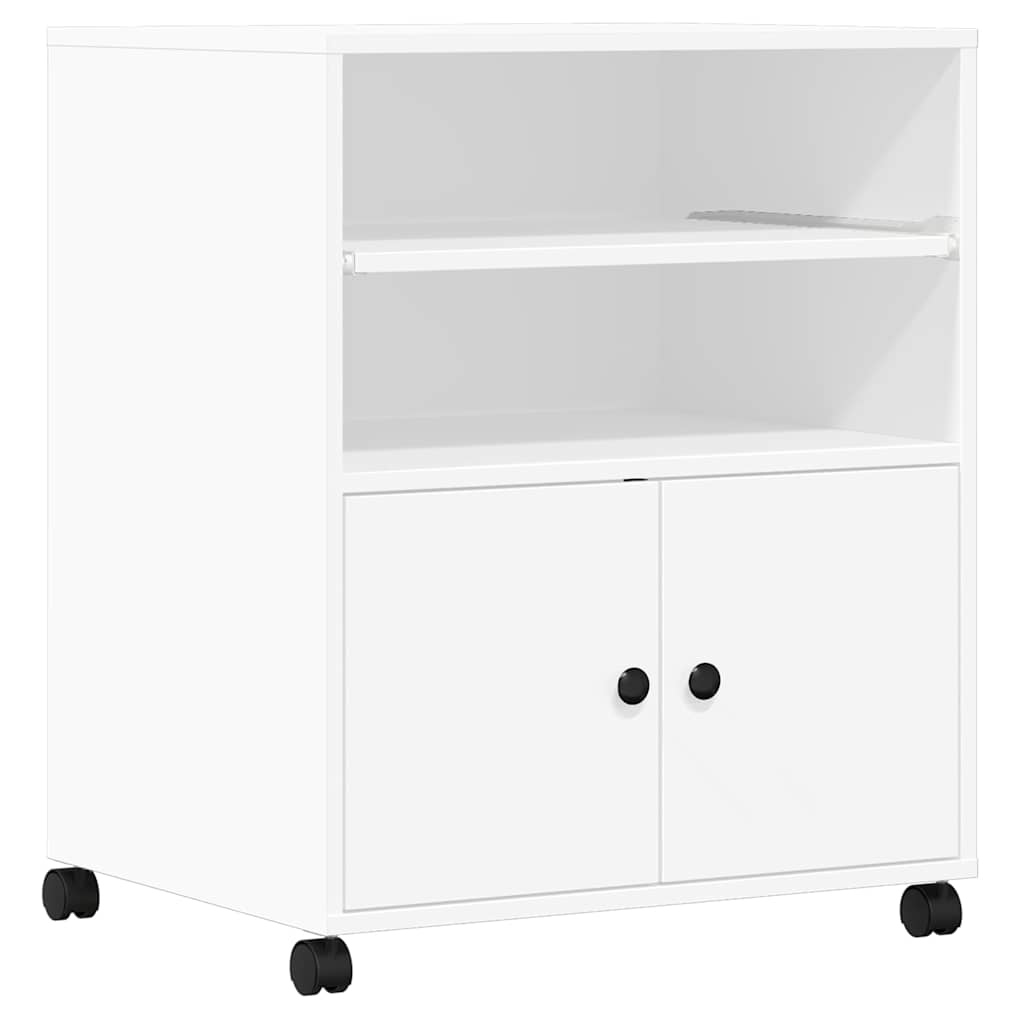 VidaXL Druckerschrank mit Rollen 60x48x74 cm weiß