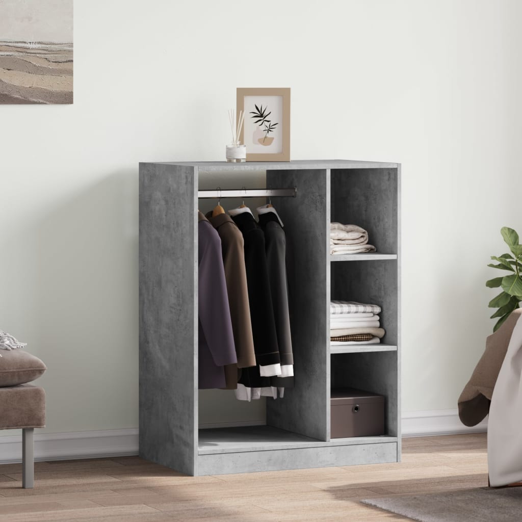 Vidaxxl Kleiderschrank 77x48x102 cm Holzwerkstoff betongrau