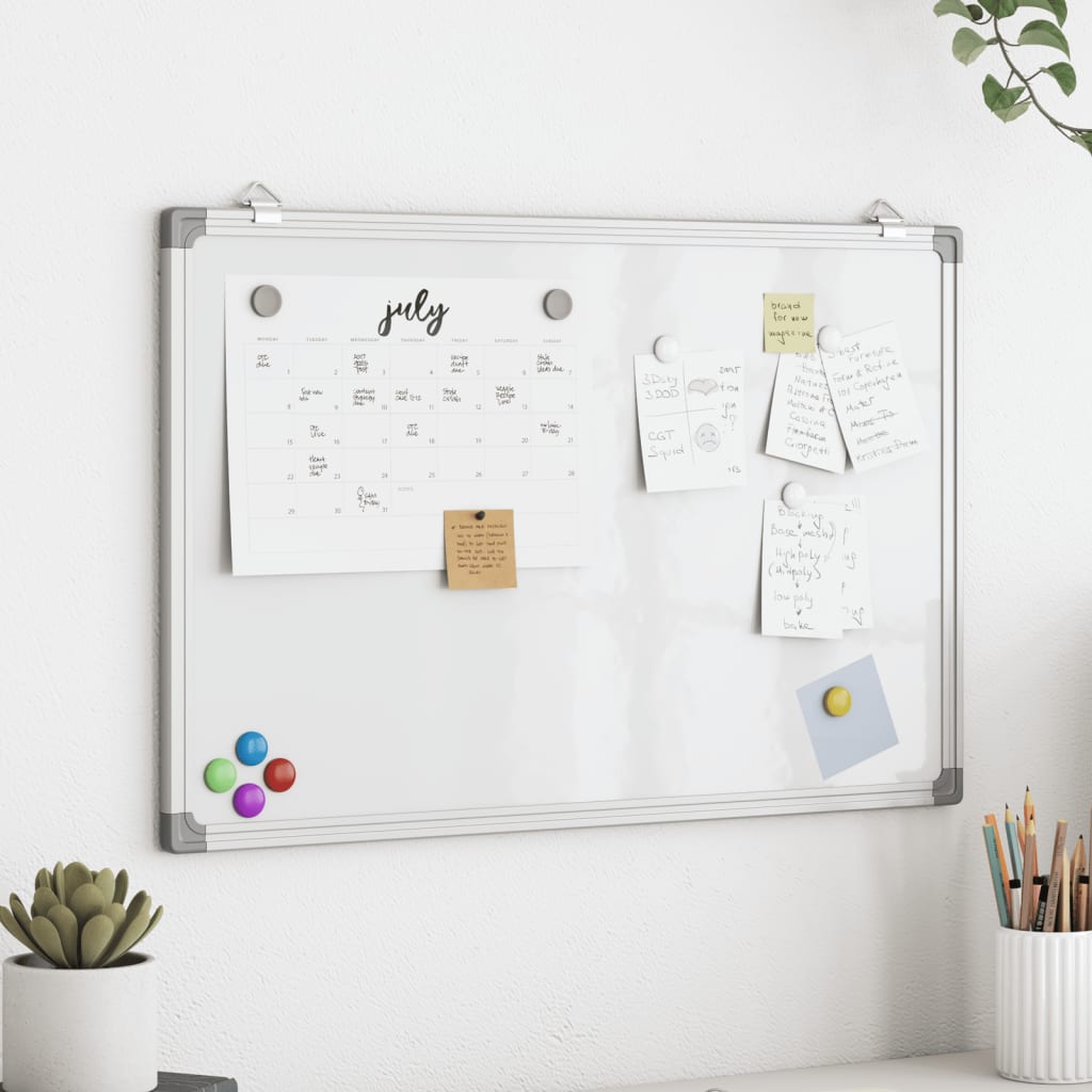 Vidaxx Whiteboard magnetisch 40x30x1,7 cm Aluminium