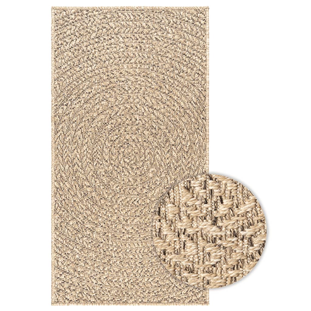 VidaXL-Teppich Zizur für drinnen und draußen, 60 x 110 cm, Jute-Optik