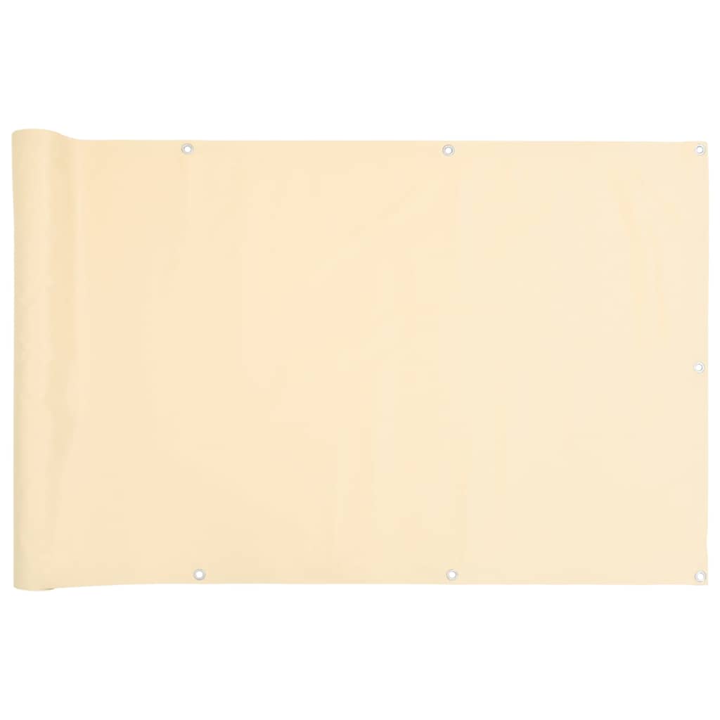Vidaxx Balkonschirm 300x75 cm PVC cremefarben