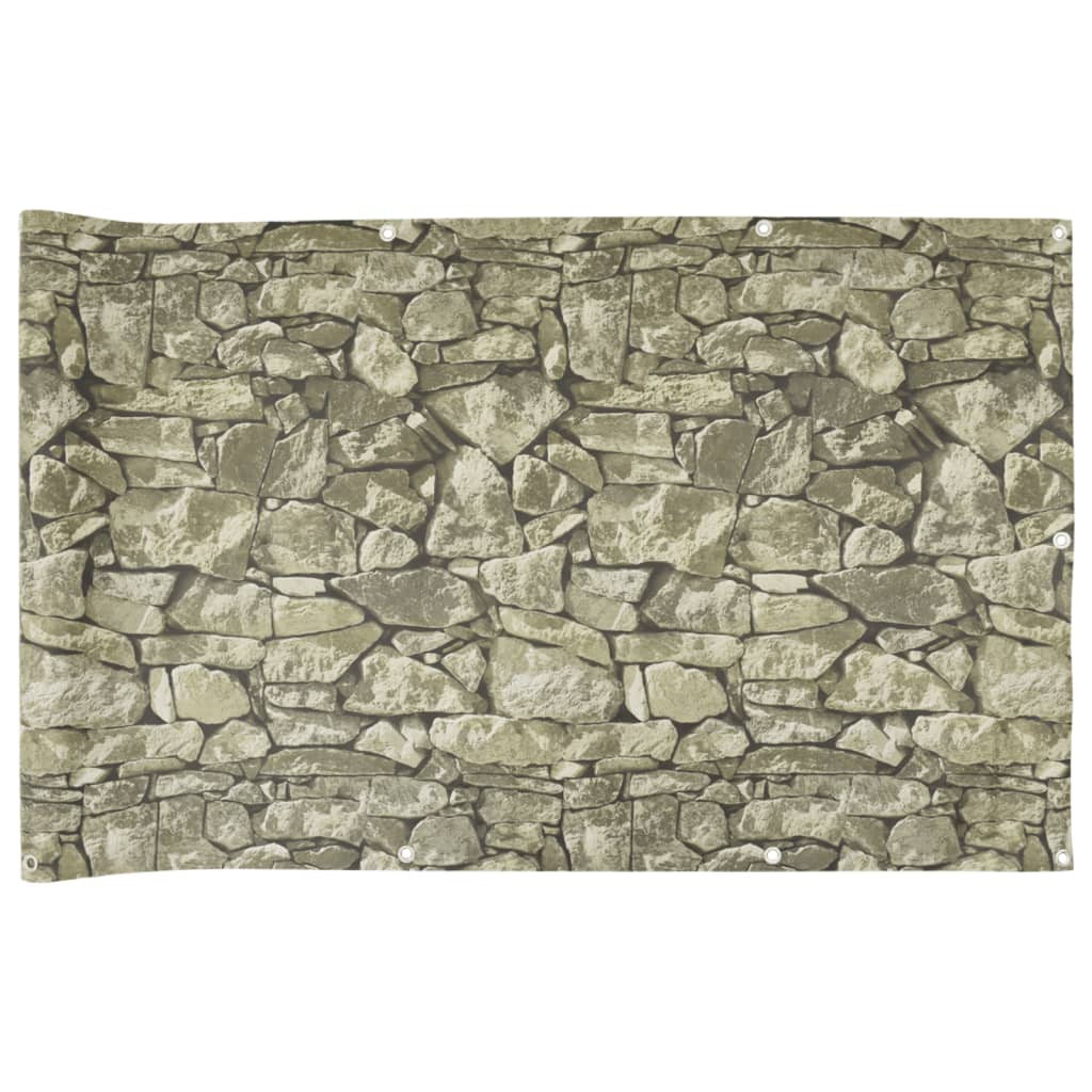 Vidaxx Balkonsichtschutz Steinmuster 700x90 cm PVC