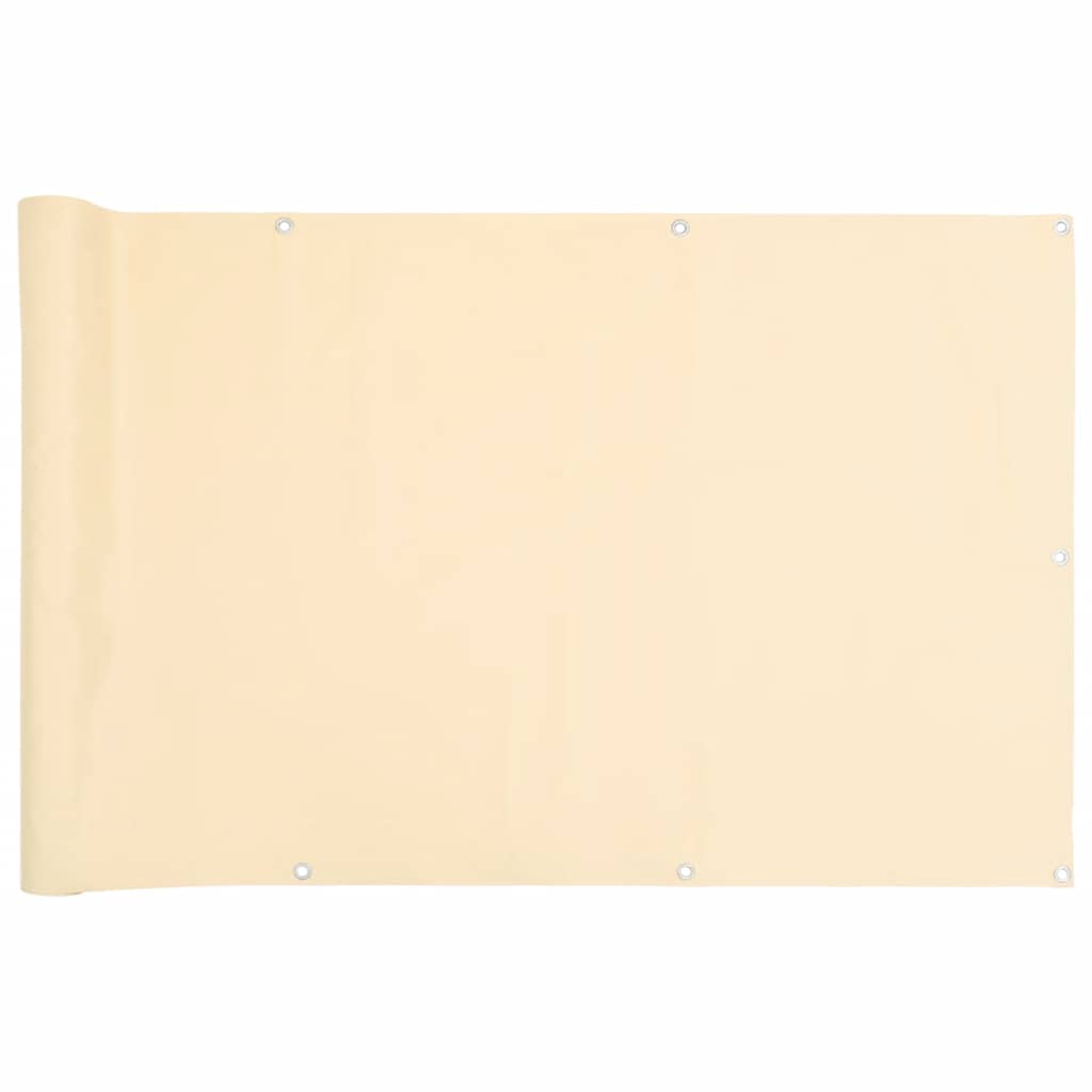 Vidaxx Balkonschirm 1000x120 cm PVC cremefarben