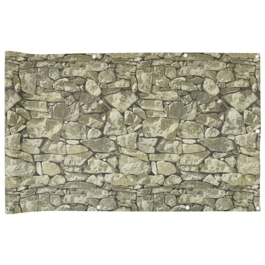 Vidaxx Balkonsichtschutz Steinmuster 500x120 cm PVC