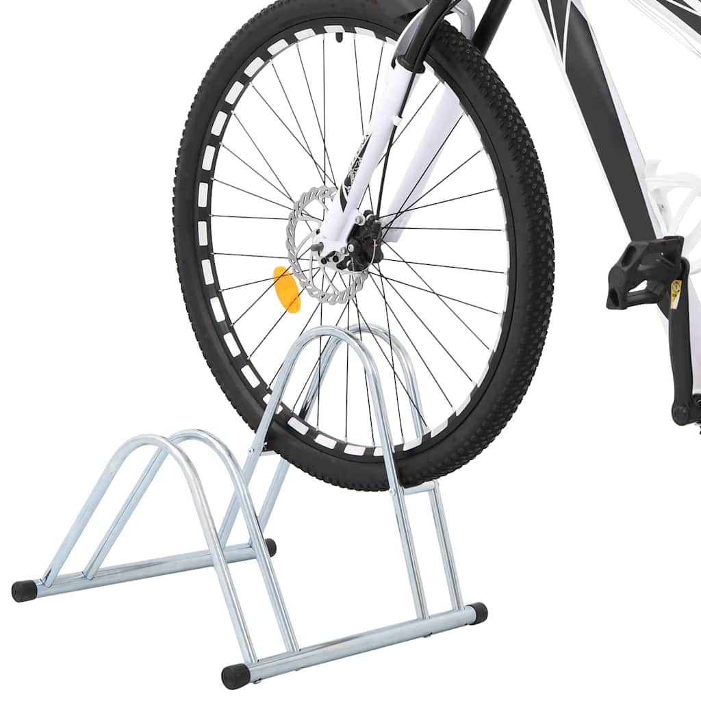 VidaXL Fahrradständer für 2 Fahrräder, freistehend aus verzinktem Stahl