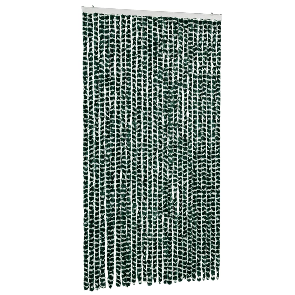 Vidaxx Fliegenvorhang 118x220 cm Chenille grün und weiß