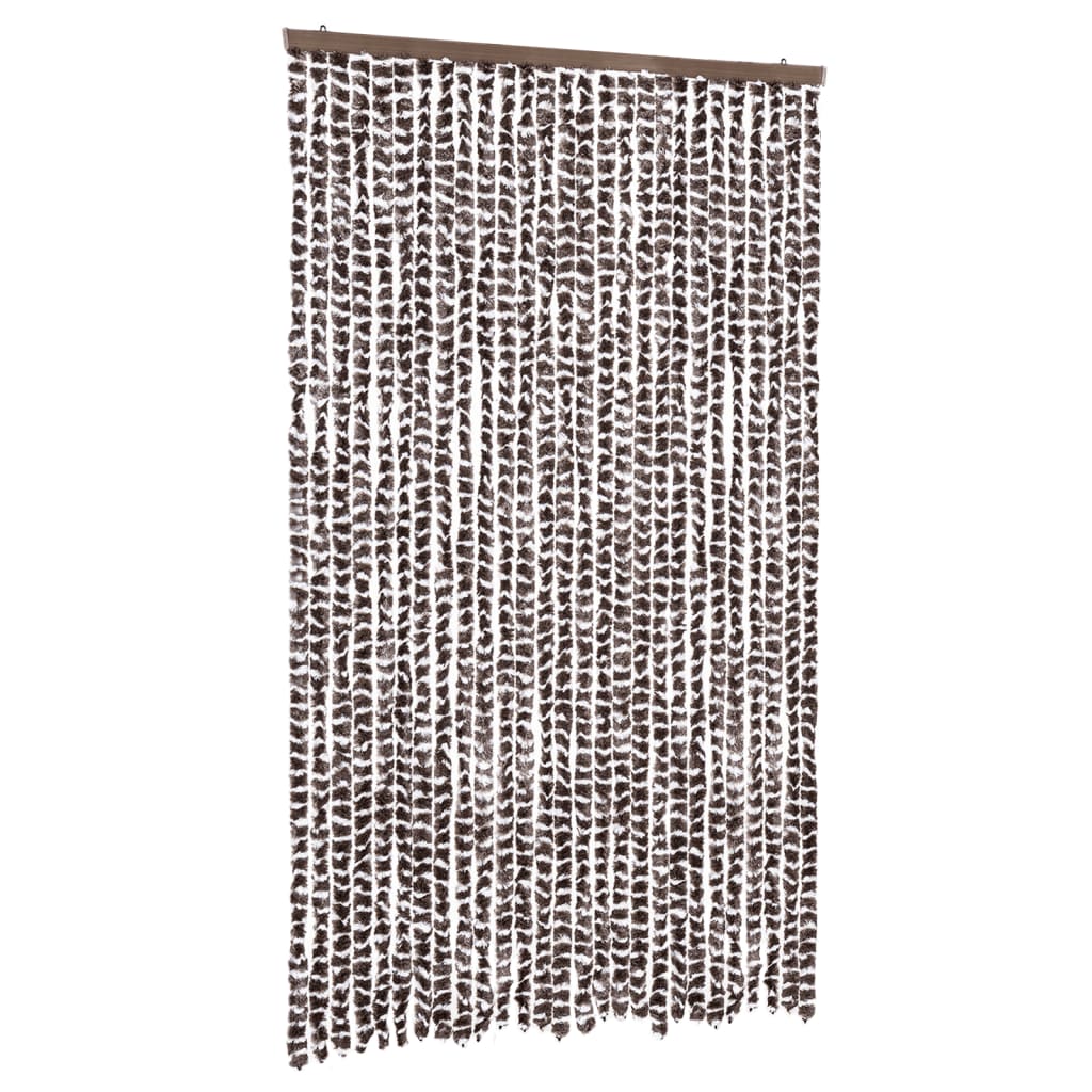 Vidaxx Fliegenvorhang 118x220 cm Chenille braun und weiß
