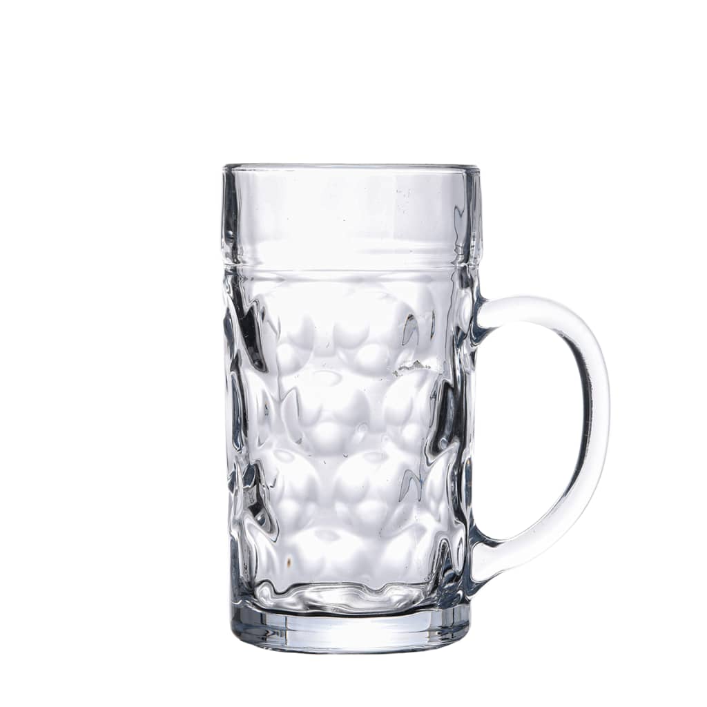 VidaXL Bierkrüge mit Henkel 6 Stück 1000 ml Glas