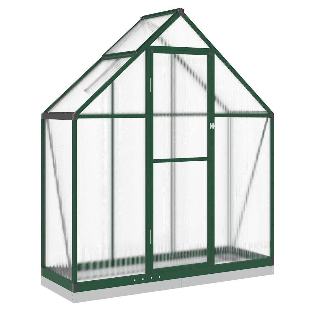Vidaxx Gartengewächshaus mit Grundgestell 169x58x202 cm Aluminium grün