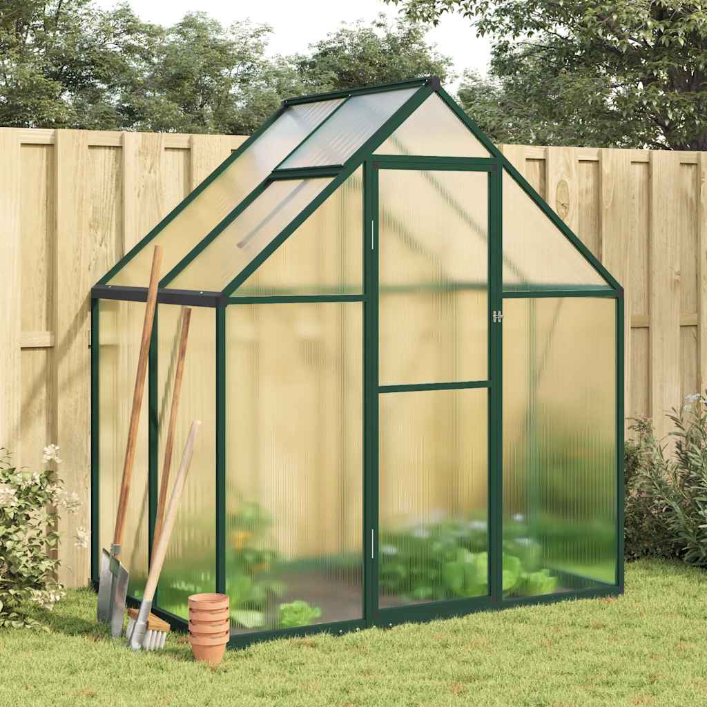 Vidaxx Gartengewächshaus mit Grundgestell 169x114x195 cm Aluminium grün