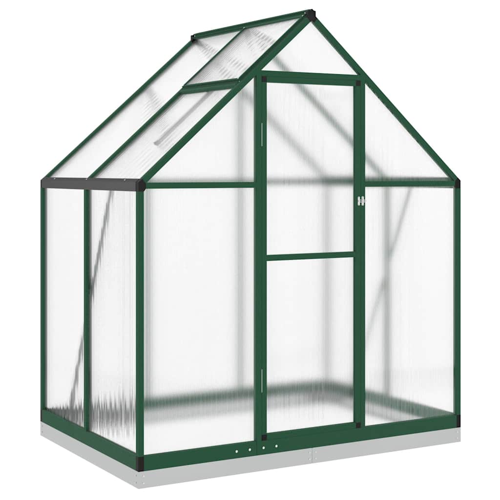 Vidaxx Gartengewächshaus mit Grundgestell 169x114x202 cm Aluminium grün