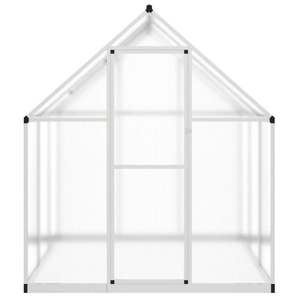 Vidaxxl Gartengewächshaus mit Grundgestell 169x169x195 cm Aluminium silberfarben