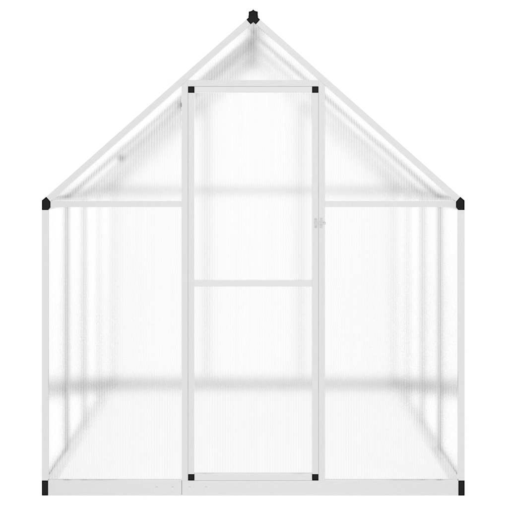 VidaXL Gartengewächshaus mit Grundgestell 224x169x195 cm Aluminium silberfarben