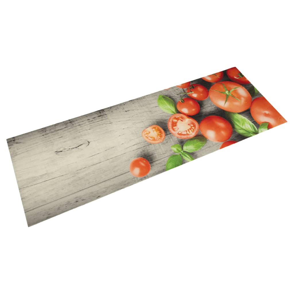 Vidaxx Küchenmatte waschbarer Tomatendruck 45x150 cm Samt