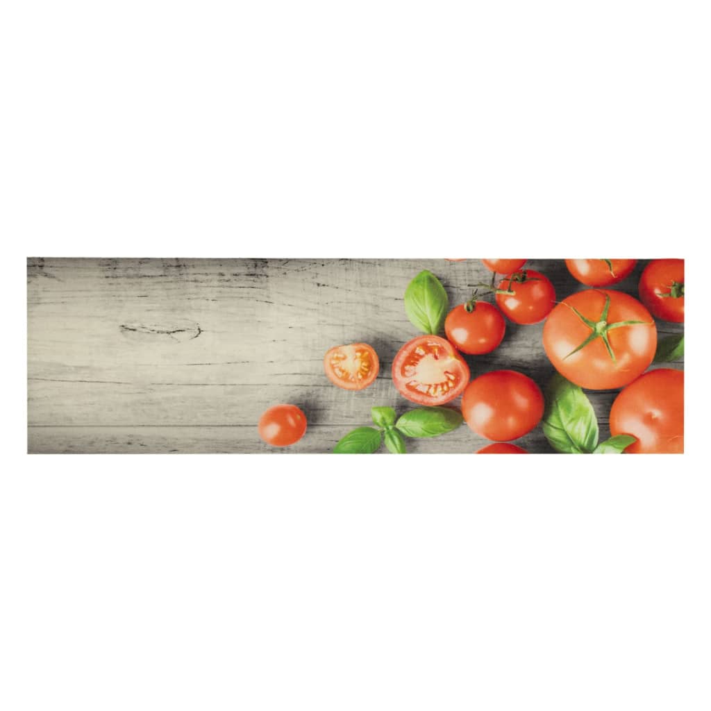 Vidaxx Küchenmatte waschbarer Tomatendruck 45x150 cm Samt