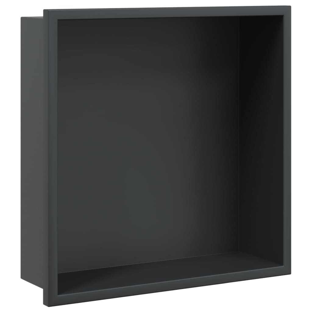 Vidaxx Duschnische 32x32x9 cm Edelstahl mattschwarz