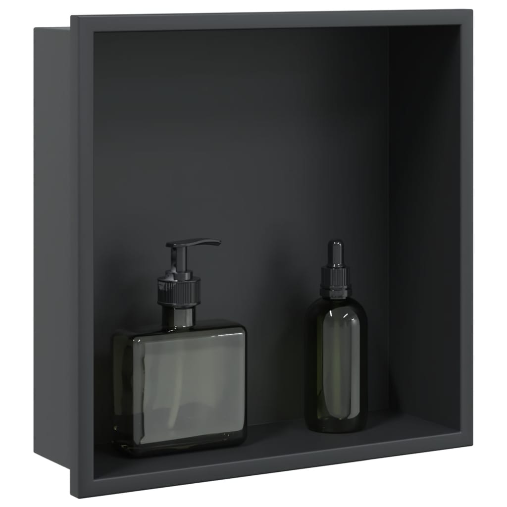 Vidaxx Duschnische 32x32x9 cm Edelstahl mattschwarz