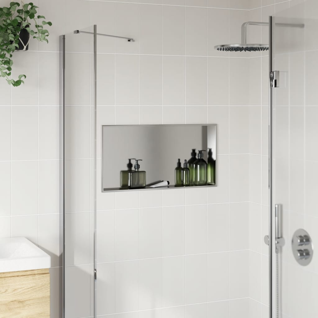 Vidaxx Duschnische 62x32x9 cm Edelstahl silber gebürstet