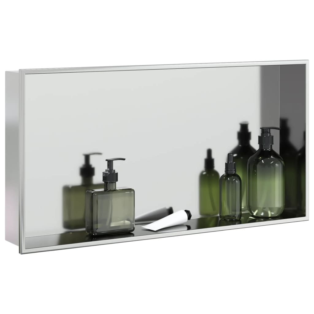 Vidaxx Duschnische 62x32x9 cm Edelstahl silber gebürstet