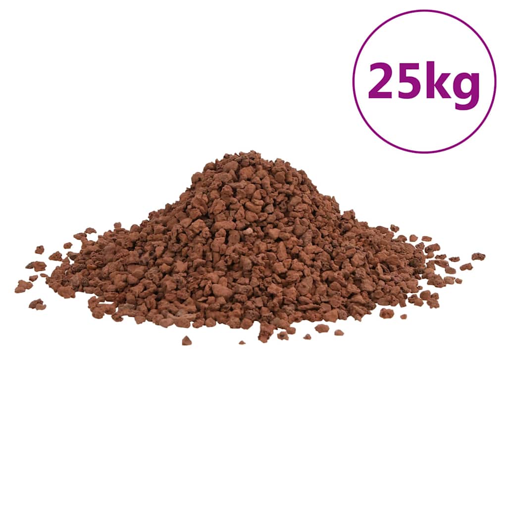 VidaXL Lavasteine 25 kg 5-8 mm rot