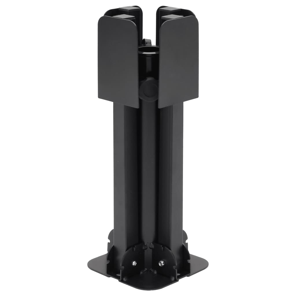Vidaxl faltbarer Sonnenschirmständer für ø38 48 mm Maststahl glänzend schwarz