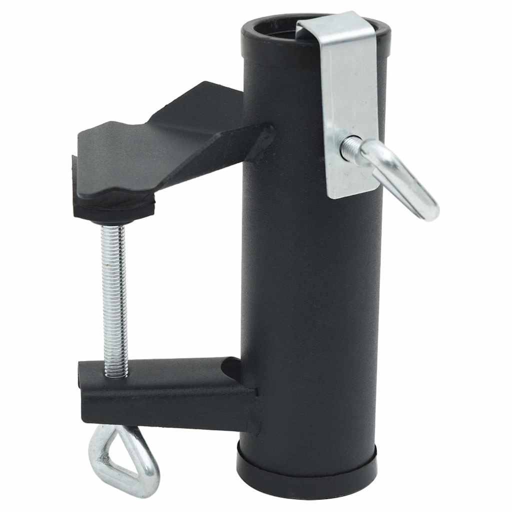 Vidaxx Sonnenschirmklemmen für Balkon 2 Stück 25-38 mm Stahl