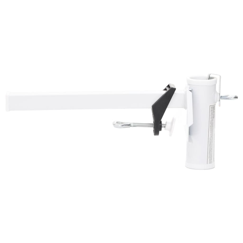 Vidaxx Sonnenschirmklemme für Balkon 38 mm Stahl weiß