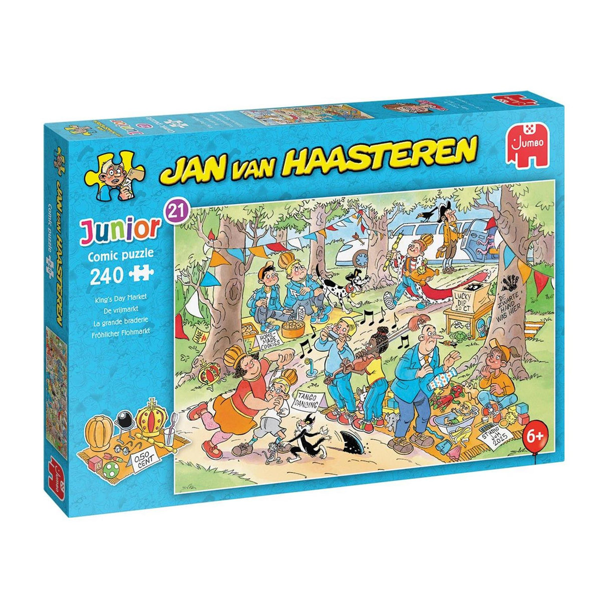 Jumbo-Puzzle Jan Van Haasteren Junior Vrijmarkt (240) | 2 Stk