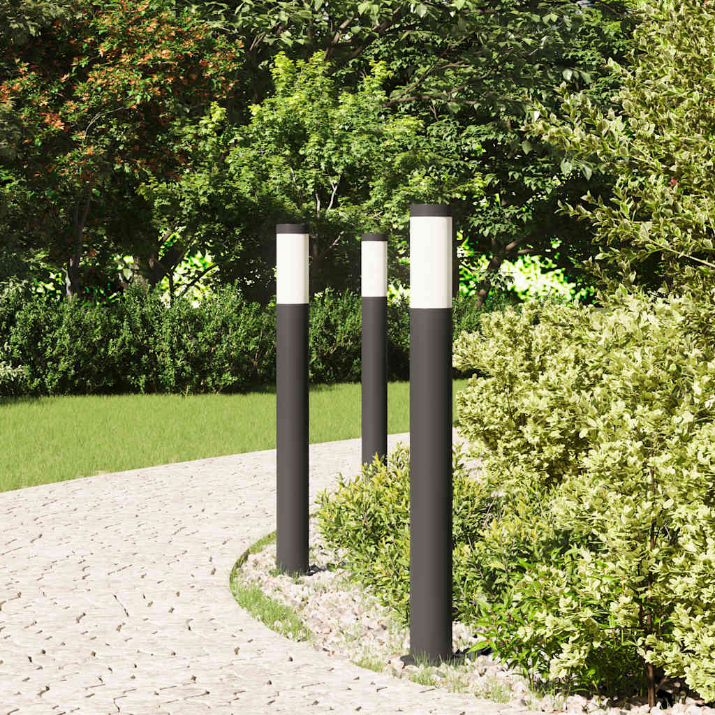 Vidaxx Pollerbeleuchtung 3 Stück 80 cm Edelstahl IP44