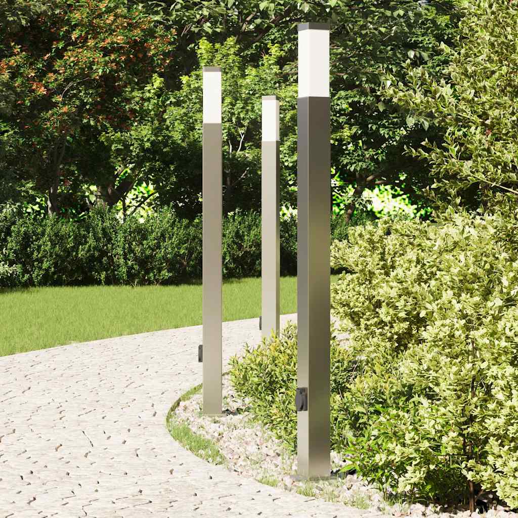 Vidaxx Pollerleuchte mit Fassung 3 Stück 110 cm Edelstahl IP44