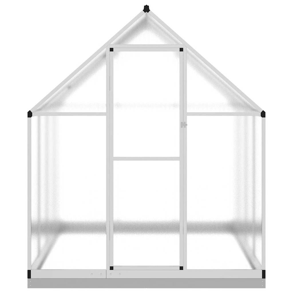 VidaXL Gartengewächshaus mit Grundgestell 224x169x202 cm Aluminium Silber